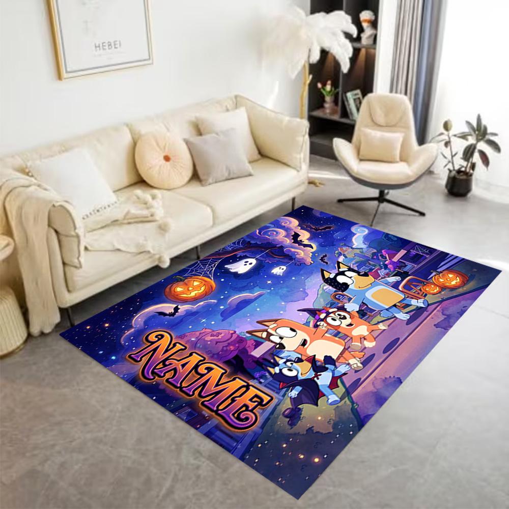 Halloween Night Adventure Customize Text Floor Mat Perfect for Outdoor Game Room Entryway Foyer Anti-slip Rug Office Home Decor