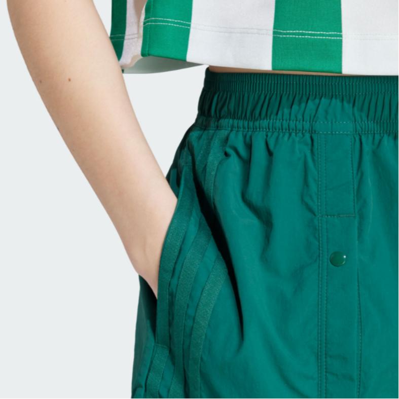 Adidas Tiro Snap-Button Shorts With Elastic Waist and World Cup Straight Cut Women Shorts Forest-Green IM5015