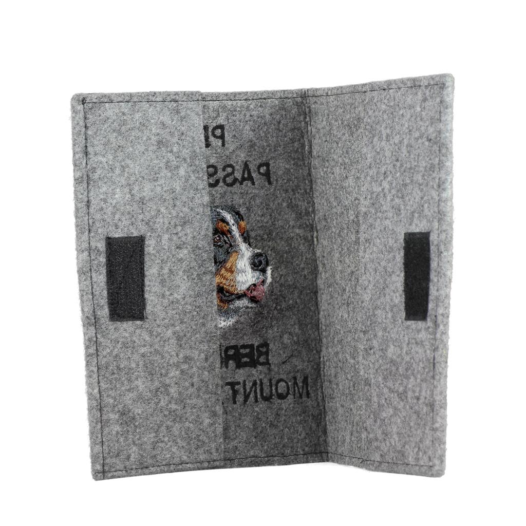 Bernese Mountain Dog, Berner Sennenhund - Dog passport case, document case, gift for the traveller from the Art-Dog brand