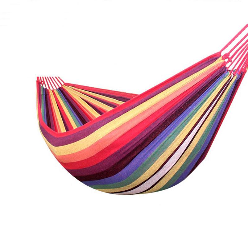 Thickened Canvas Camping Hammock: Anti-Roll, Single/Double Swing Chair for Outdoor Use