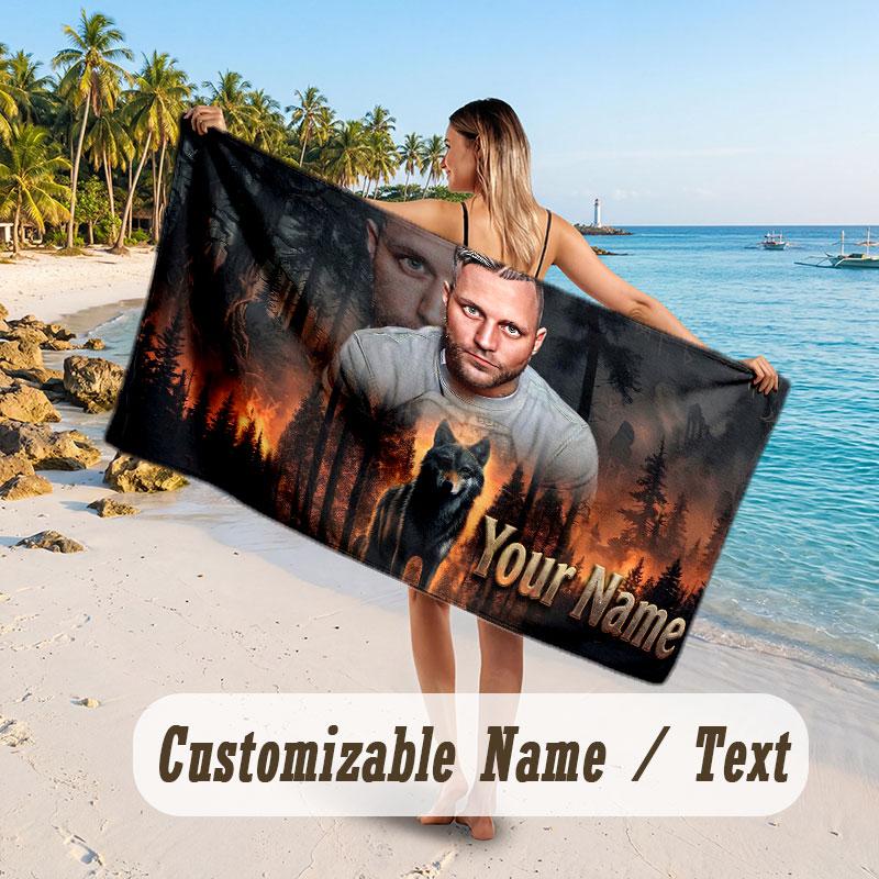 Custom Name Large Beach Towel,Kontra K Quick Absorbent Towel For Outdoor Travel Poolside