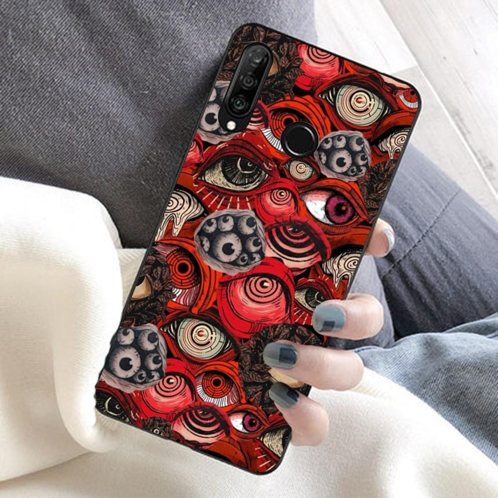 Spooky Scary Red Eye Pattern Phone Case For Huawei Honor 10 Lite 9 20 7A 9X 30 50 60 70 Pro Plus Soft Silicone Cover