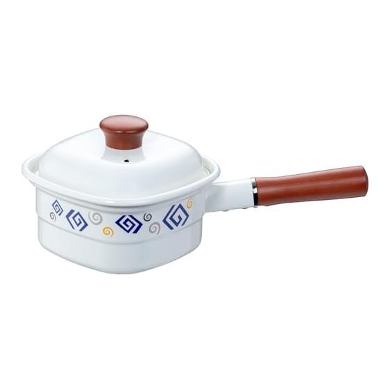 Takagi Metal Square Pot Noodle Comfort Perfect for Square Instant Noodles Enamel Tempura Fried Food Fondue Pot HS-MG14