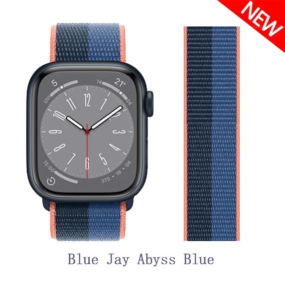 Nylon Strap For Apple Watch 10 Bands 46mm 44mm 40mm 45mm 41mm 49mm 42mm 38mm Bracelet Correa iwatch Series 8 se 7 6 3 9 11 40 mm