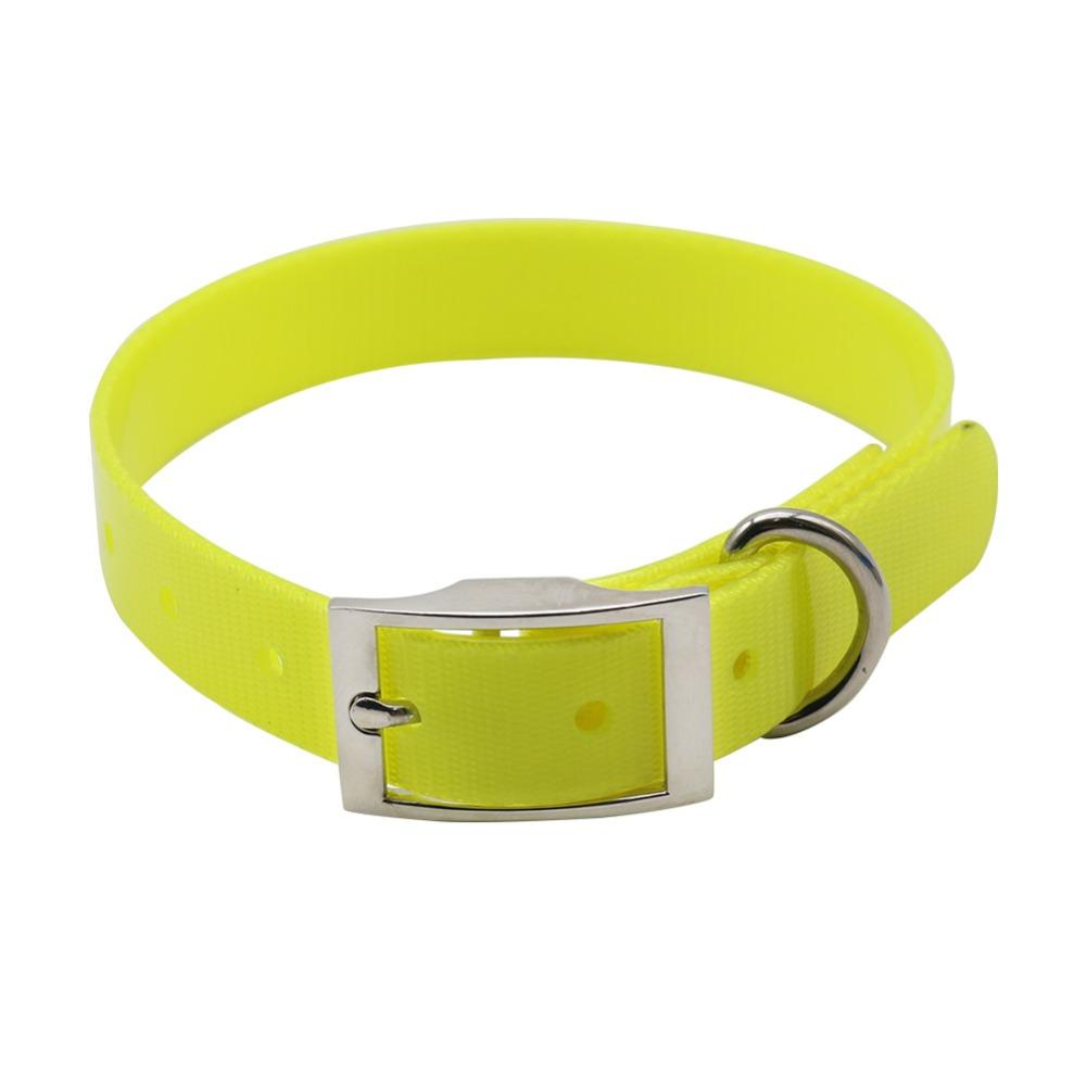 Hoge Kwaliteit Grote Hondenhalsband Verstelbare TPU Duurzaam Waterdichte Huisdier Hondenhalsband ontworpen voor Puppy Riem Effen Kleur Hond Accessoires