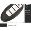 jingyuqin S180144801 Smart Keyless Remote Car Key For Nissan Altima Versa 2019 2020 433MHz 4A Chip Fob 285E3-6CA1A KR5TXN1