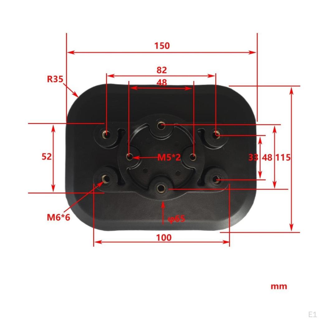 Inflatable Boat Fishing Rod Base Easy Installation Mounting Pad Sturdy