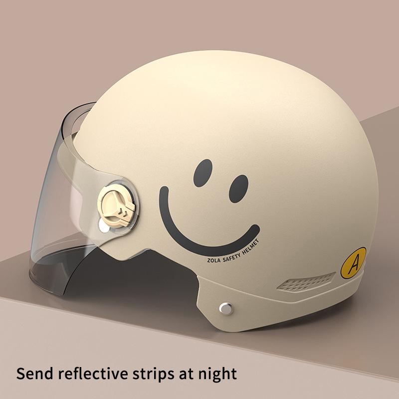 1 Piece Battery Motorcycle Summer Universal Four-Season Sun Protection Safety Helmet Half Helmet Electric Car Women'S Helmet