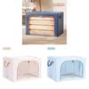 Collapsible Cloth Storage Box With Steel Frame For Bedroom Closet Organization