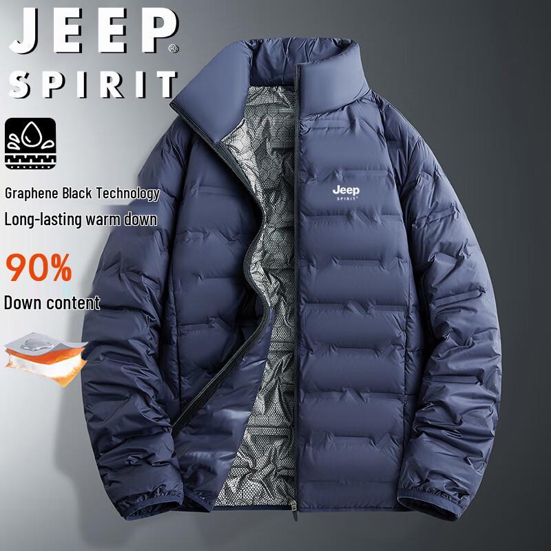 JEEP SPIRIT Men's Lightweight Stand-Collar Down Jacket