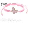 Braided Butterfly Bracelet Handcrafted String Rope Adjustable Cheerleader Wristlet Gift