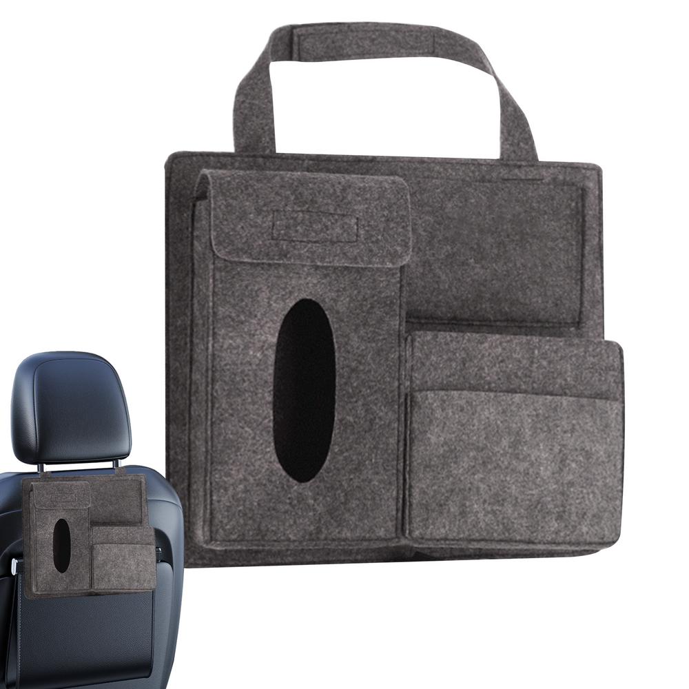 Organizér na zadní sedadlo do auta Držák na ubrousky z plsti Organizér na zadní sedadlo do auta Vícekapsový úložný box na autosedačku Taška do auta