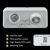 Emergency Light with Dual Adjustable LED Lamp Heads Wall Mounted Battery Backup Evacuation Lamp Handheld Fire Fighting Light