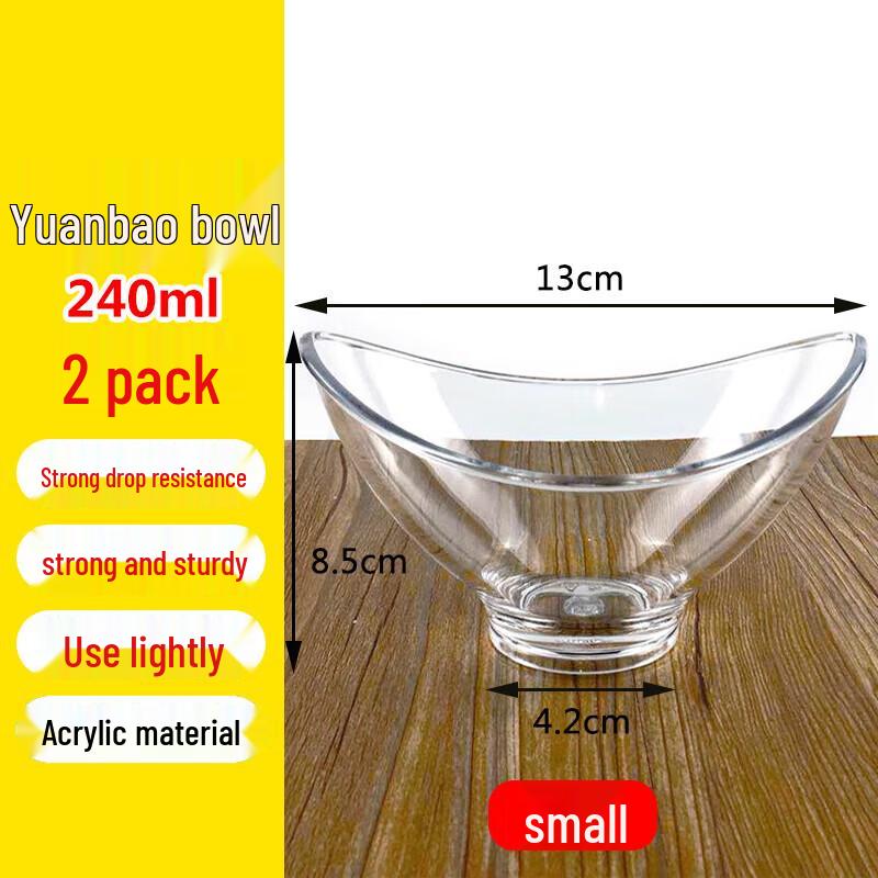 Zhongran Boat-Shaped Transparent Fruit and Salad Bowl