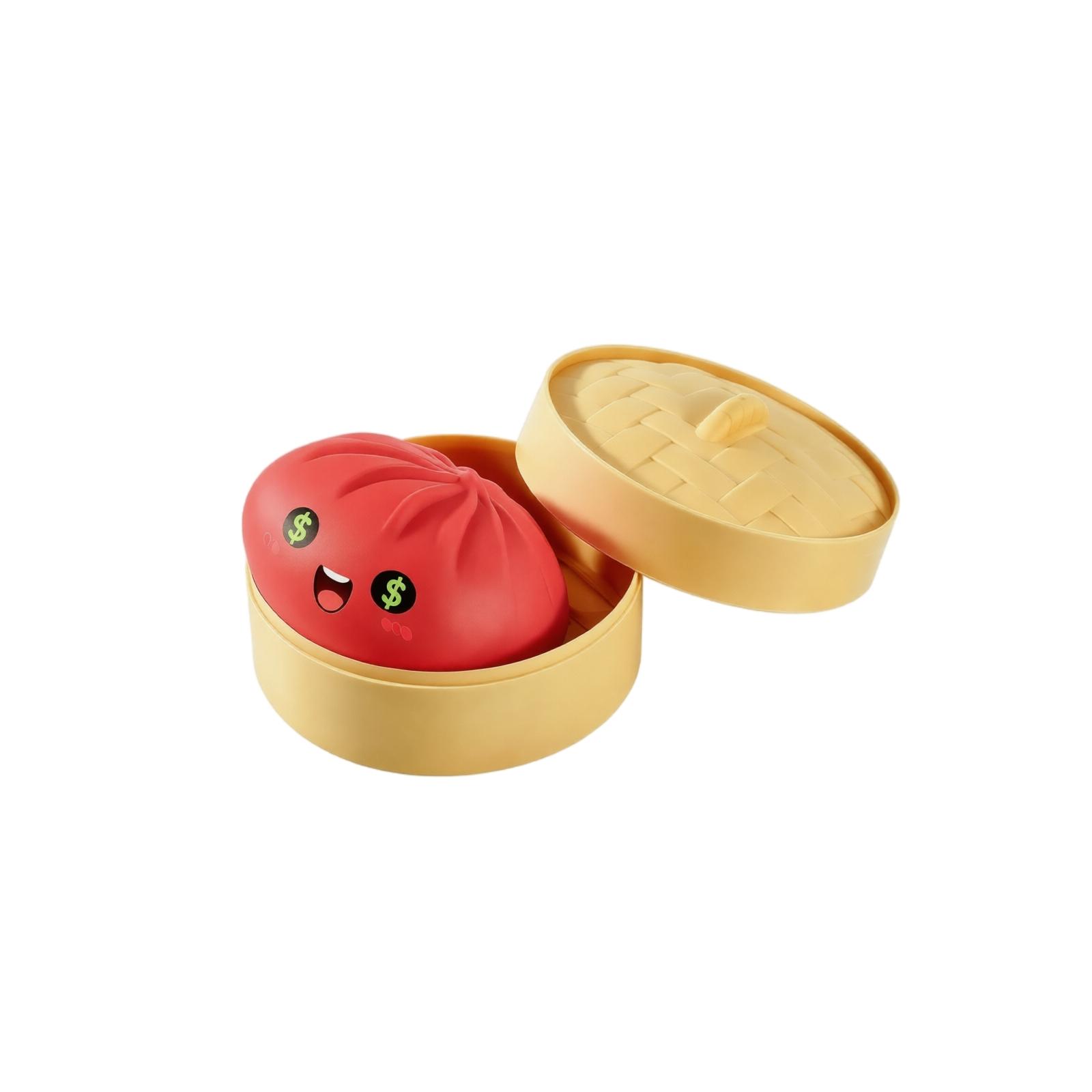 

Squishy Dumpling Stress Relief Toy in 4cm Size with 6cm Steamer Container Soft Squeeze Toy for Hand Stress Reduction and Sensory Play One Size