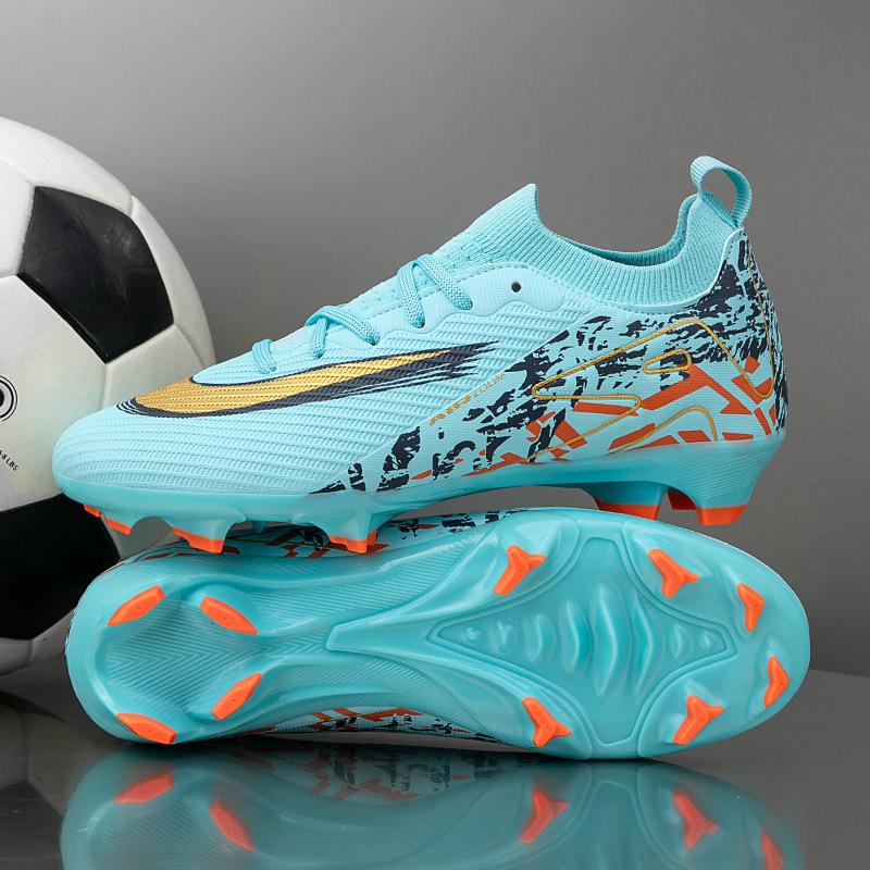 High-top football shoes men's artificial turf women's AG long nails TF broken nails children's football shoes can be