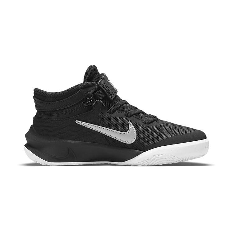 (PS) Nike Team Hustle D10 FlyEase 'Black Metallic Silver' Kids' DD7302-004