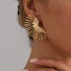 Geometric Symmetrical Stud Earrings Metal Spread Wings Light Luxury Sexy Style Earrings