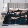 Jongho Korean Singer Soft Durable Blankets Ateez Guitar Camping Throw Blanket Winter Design Flannel Bedspread Sofa Bed Cover