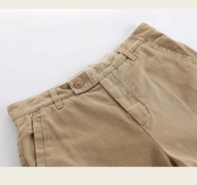 Męskie spodnie khaki w kolorze białym, bawełniane, w stylu 25 lat – uniwersalne, swobodne, proste nogawki, wiosna/jesień