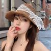 Summer beach hat lace straw hat women's small fresh sunscreen hat sunshade travel vacation foldable sun hat