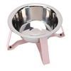 Pet Feeding Bowl Stand Removable Non Slip Raised Cat Food Dish Iron Holder Stainless Steel Bowl