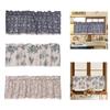 Valance Curtain Rod Pocket 54 X 24 Inch Decorative for Living Room Dorm Door