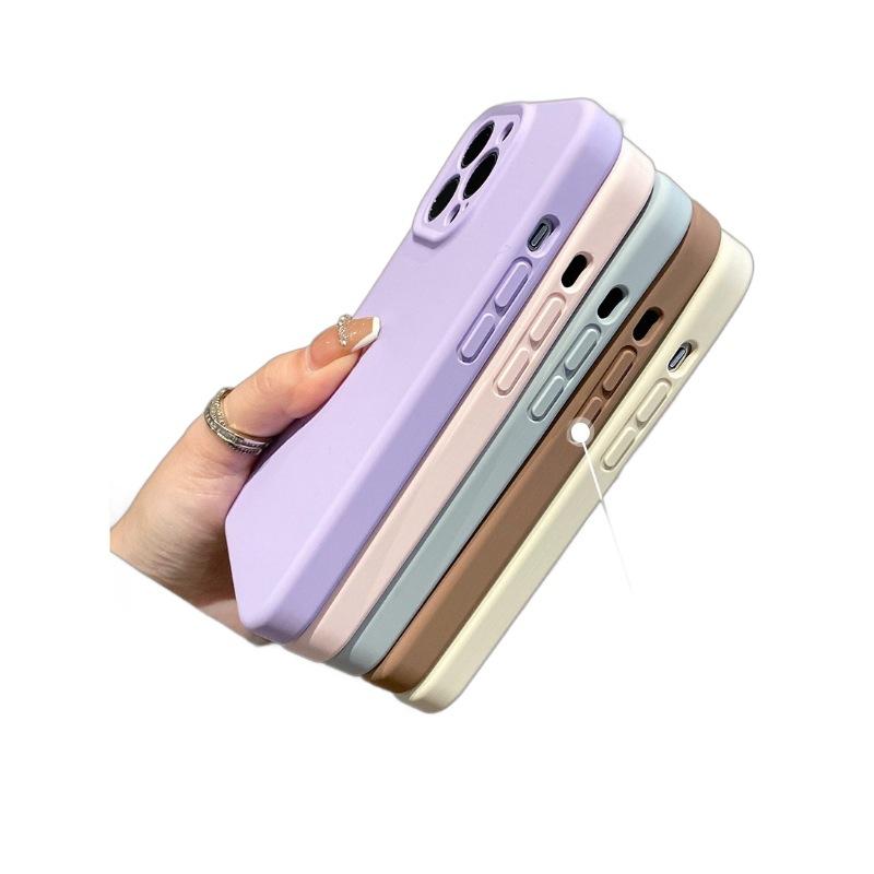 Liquid Silicone Gel Is Suitable for Apple 14ProMax Phone Cases, IPhone13 Anti-drop 12 Simple Pm Protective Cases