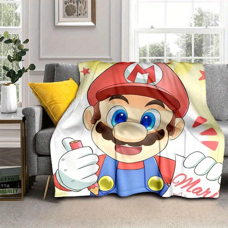 1pcSuper Mario Plush Blanket - Soft and Comfortable, Suitable for All Seasons, Perfect Gift IdeaB0608m
