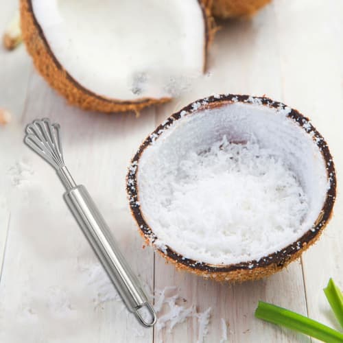 Gerinkoken Coconut Shredder, Coconut Shaver, Coconut Grater, Stainless Steel Coconut Grater, Multipurpose Coconut Shredder, Multifunctional Fruit Peel
