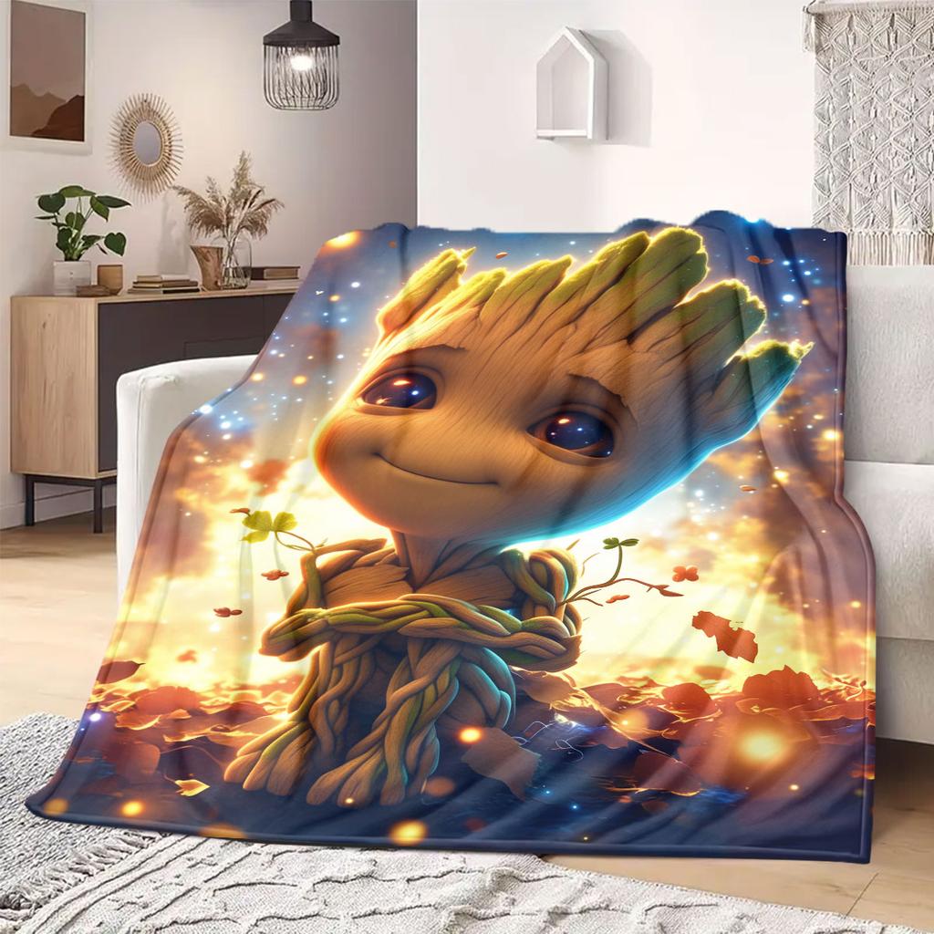 Marvel Flannel Blanket Print for Sofas Beds Bedrooms Chairs Travel Picnics Cartoon Home Decor Decor
