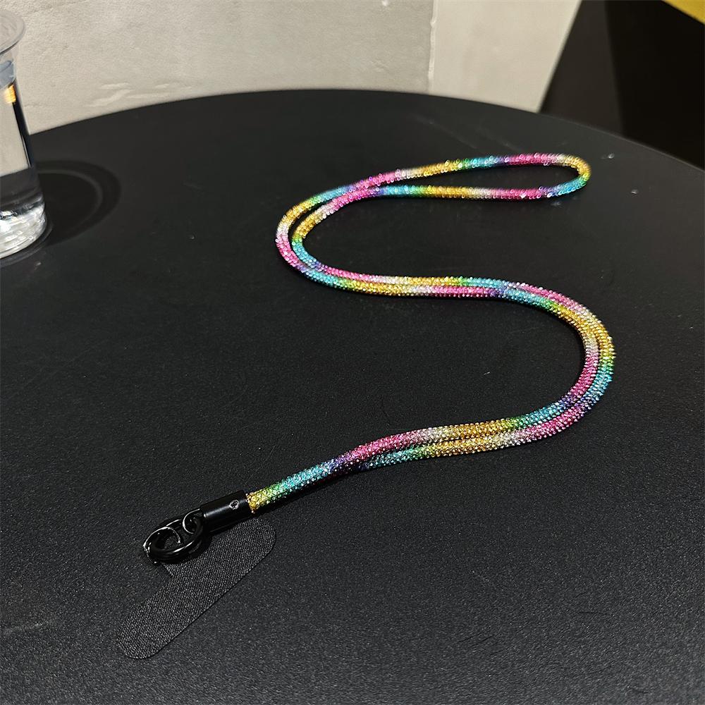 

Luxury Rhinestone Crossbody Lanyard Strap Phone Bracelet Glitter Chain Phone Pendant Charm Anti-Lost Lanyard Jewelry