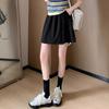 Summer Ins Fashion Girls Wide Leg Culottes High Street Female Thin Short Pants Lady Classic Solid High Waist Pant Skirt