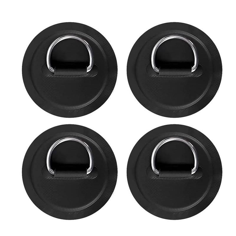 4 Stück Surfer PVC-Aufnäher Edelstahl-D-Ring für Kajak Schlauchboot Zubehör