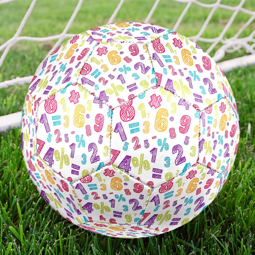 1pc Mathematical Number Size 5 Suitable for Training & Matches, Machine-Stitched, Wear-Resistant Anti-Slip Covering, Gift for Christmas, Birthday. Q61 Size 5
