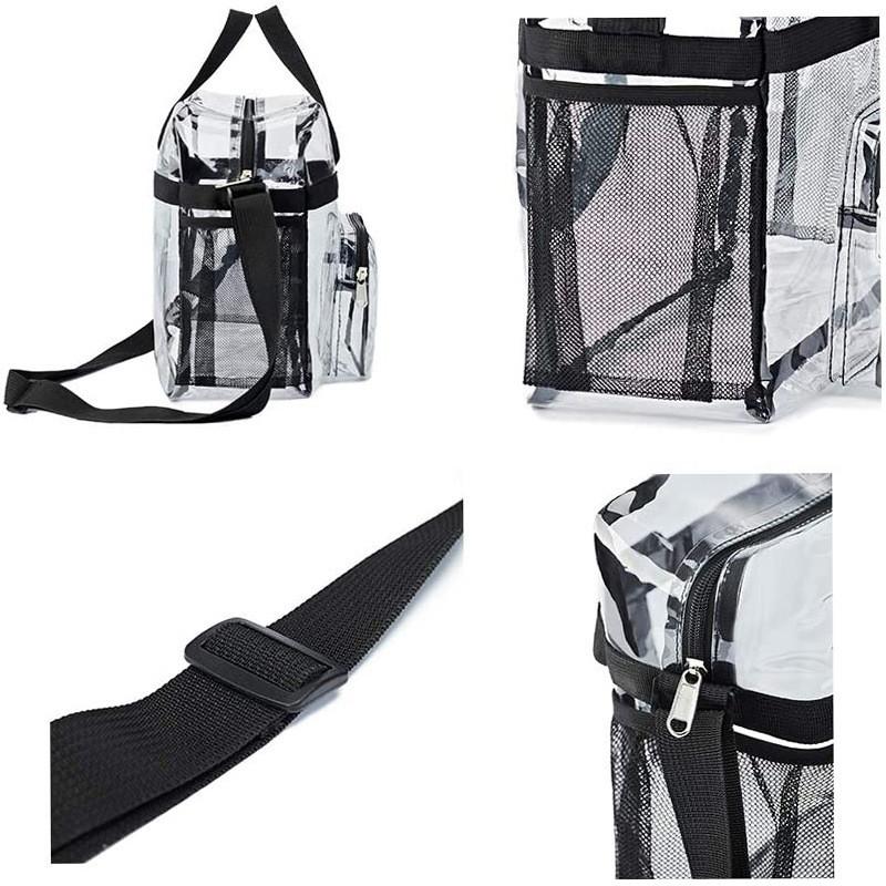 Pvc Transparent Travel Makeup Organizer With Sealed Closure For Suitcase Storage