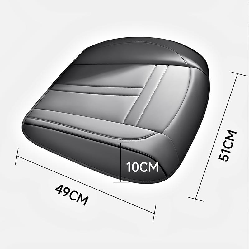 Car Seat Protector Mat Nappa Leather Anti-Slip and Full Wrap Front Bottom Car Seat Cushion Cover Driver Car Seat Cover