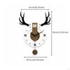 Acrylic Deer Head Clock Battery Operated Rack Wall NonTicking House Decoration for Living