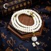 White Jade Bodhi Seed 108-Bead Mala Bracelet - Personalized Design