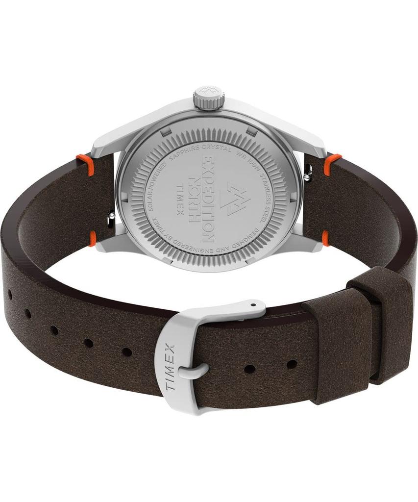 Timex Men's Expedition North Field Solar 36mm Watch - Brown Strap Black Dial Stainless Steel Case, Brown, One Size, 36mm Expedition Kitano Solar