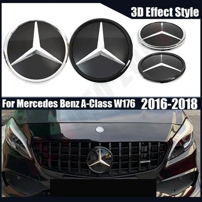 ABS3D  Front Grill Star Emblem Logo Badge Fit For Mercedes Benz A-Class W176 2016-2018 A180 A200 A250