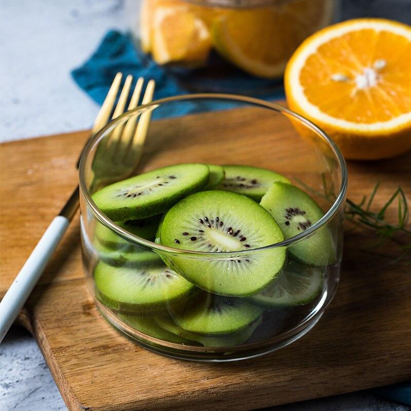 Nordic Style Transparent Glass Storage Bowl for Candy Biscuits Food Organizer Household Salad Dried Fruit Bowl Kitchen Tableware