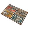 1-Pack retro styled metal wall sign, 20×30cm and 30×40cm, rusted surface decor for living room, home bar or hallway