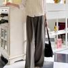 New Arrivals Open Run Women Wide Pleat Back Banding Long Slacks