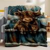 Highland Cow Blankets Flannel Throw Blanket Soft Warm Naps Portable Blanket For Couch Bed Sofa Perfect Gift For Kids Adults