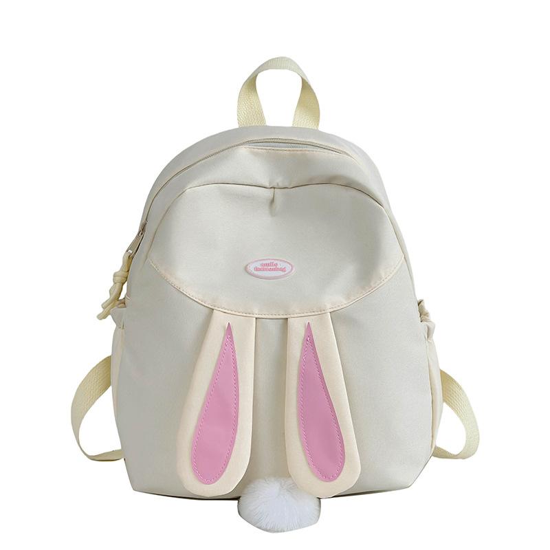 

Рюкзак с кроликом для девочки Милый рюкзак для сладкой девочки Высокоценный детский весенний дорожный рюкзак single package белый