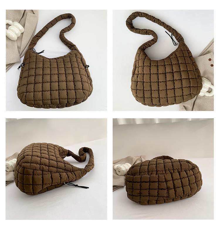 Giacca Casual in Cotone da Donna Stile Coreano a Pieghe a Nuvola con Spalle a Bolla Borsa a Tracolla