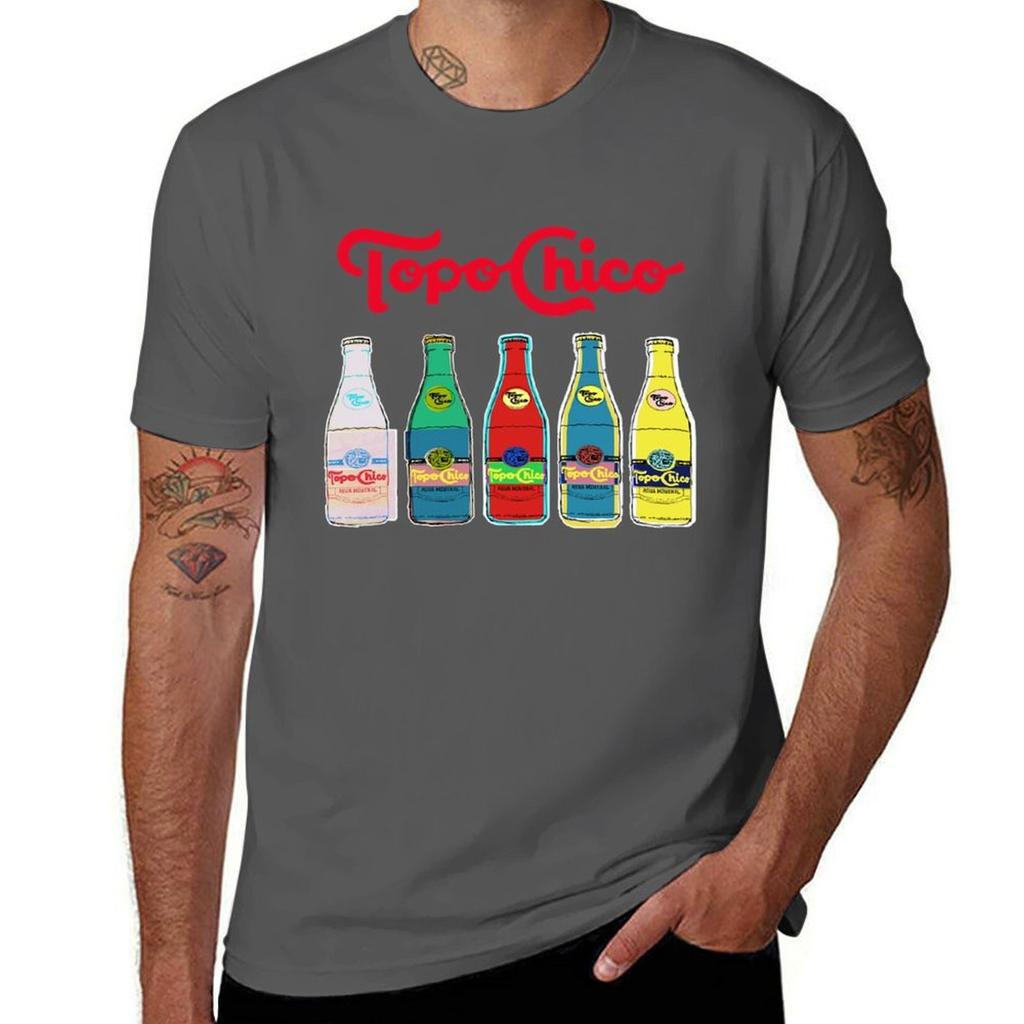 Graphic Topo Chico Aqua Mineral Tshirt Work Short Sleeve Cotton Top