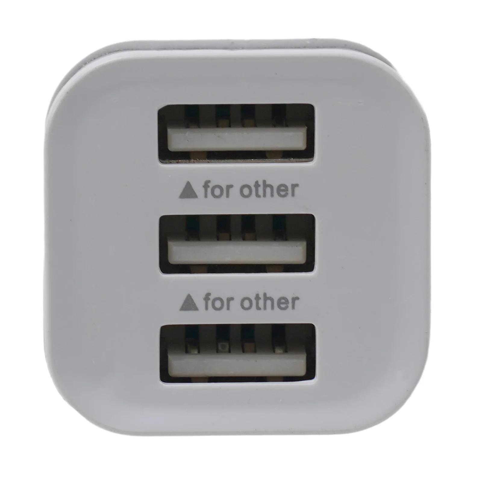 

Universally Car Charger 3 Port USB Slots Hub Adaptor USB 3in1 2.0 Multiple Plug And Play With Indicator Light 3-in-1 чёрный