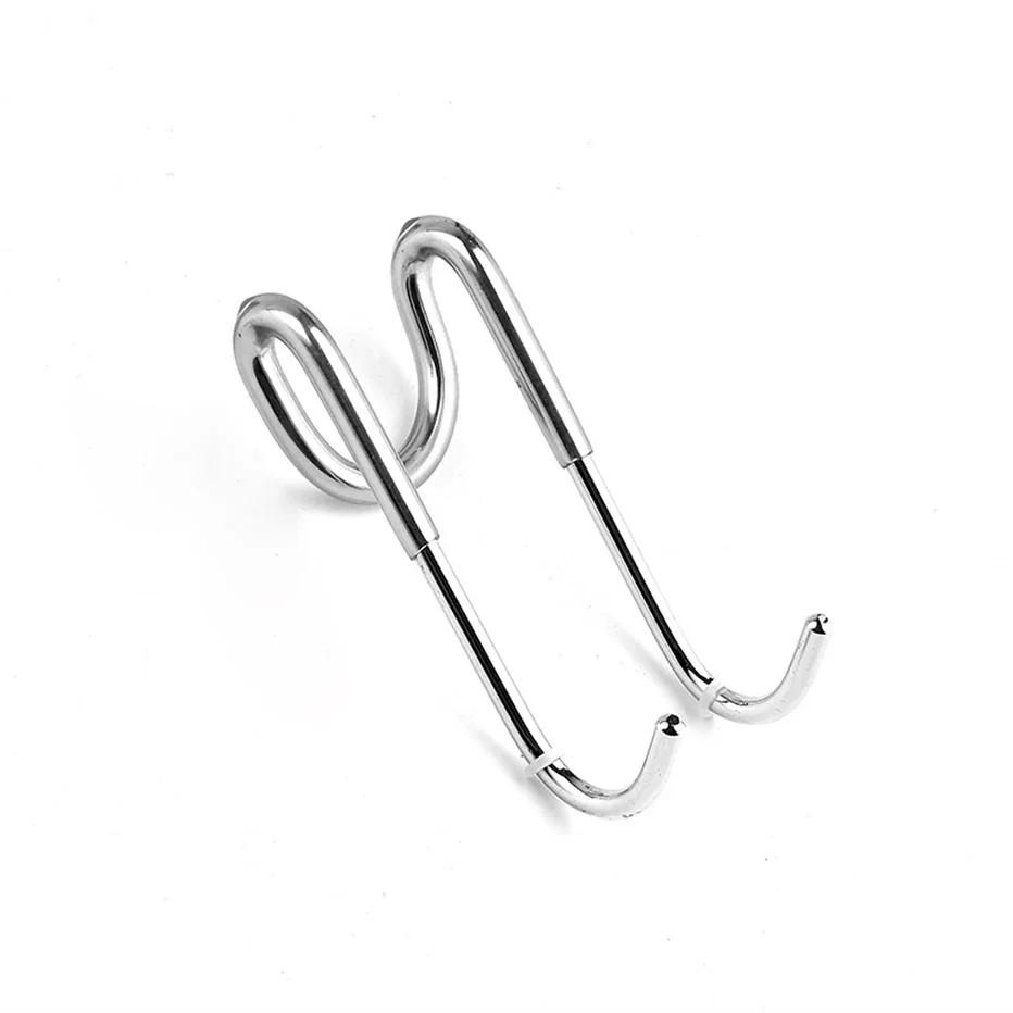 Shower Door Hook Stainless Steel Over the Frameless Glass Door Hanger for Bath Towels Clean Ball Squeegee Holder Rack S-Shape